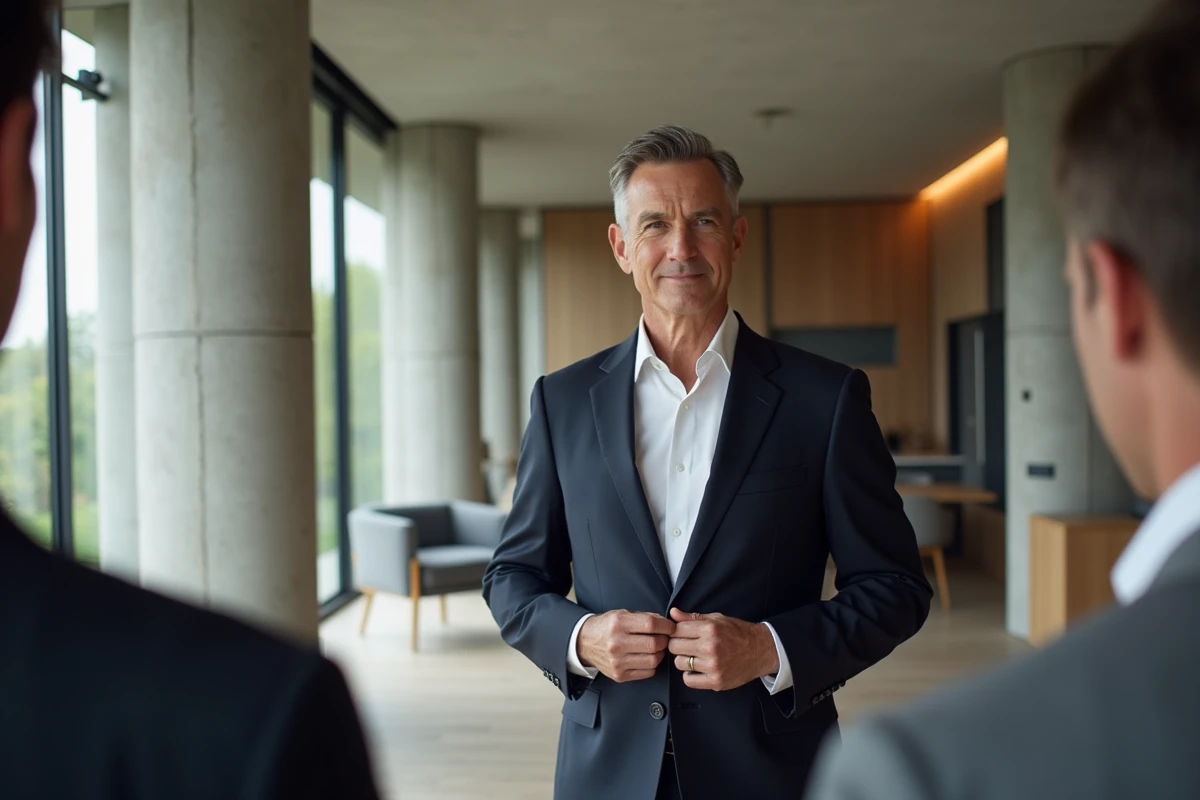 Agent immobilier présentant un duplex contemporain haut de gamme dans le 6e arrondissement de Lyon