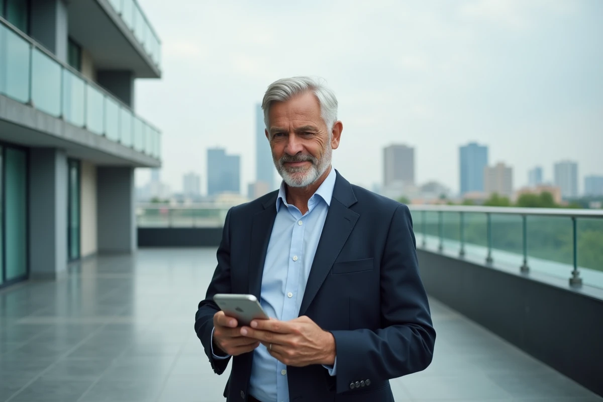 Homme en costume lors d